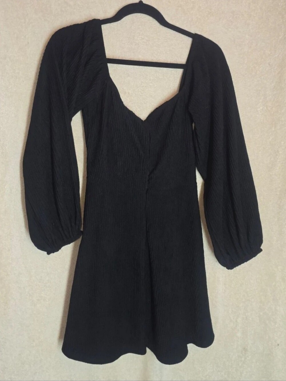 Hers & Mine Size L Women's Longsleeve Black Dress